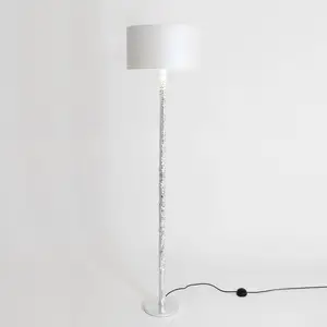 Holländer Lampadaire Cancelliere Rotonda soie blanc/argenté