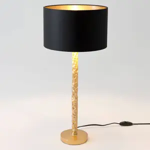 Holländer Lampe de table Cancelliere Rotonda noir/or 57 cm pas cher