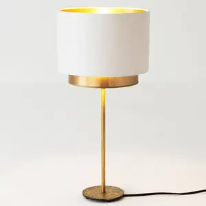 Comparateur de prix : Holländer Lampe à poser Mattia, perla silk blanche/dorée
