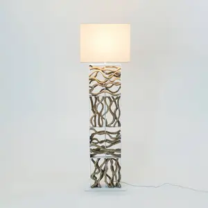 Holländer Lampe sur pied Tremiti, couleur bois/beige, hauteur 160 cm, ...Vendu parluminaire