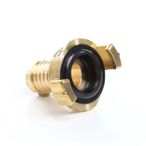 WILTEC Embout de tuyau en laiton Connecteur de raccord rapide DN20 (3/4") pour Tuyau d’eau Tuyau d’arrosageVendu paramazon