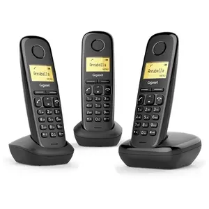 Comparateur de prix : Gigaset Téléphone fixe sans fil A170 noir Trio 50 numéros Agenda / 10 tons