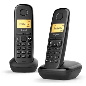 Gigaset A270 Duo - Téléphone sans fil avec ID d'appelant - DECT\GAP - noir + combiné supplémentaire