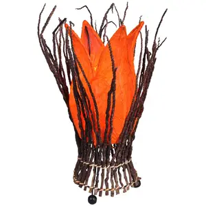 Woru Lampe à poser florale Stella, orange pas cher