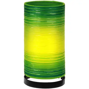 Woru Lampe à poser Julie enroulée avec fils, verte pas cher