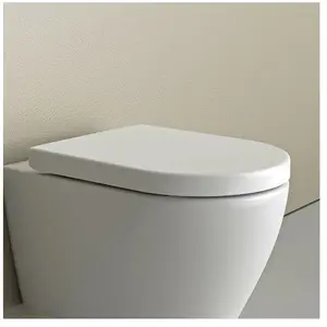 Bernstein Abattant lunette WC, Cuvette toilettes charnières acier, 46,4x35,9cm, U1002 pas cher