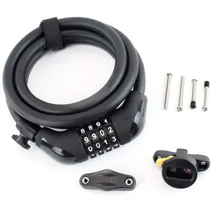 Contec vélo chiffres antivol à spirale 'PowerLoc' 12mm x 185cm noir pas cher