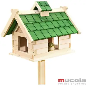 MUCOLA Refuge d'oiseaux Mangeoire d'oiseaux blancs en bois Villa Peuplement pas cher