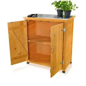 Mucola Armoire à équipement Abri de jardin Armoires de cabanon Armoires de cabanon Armoires de jardin + 2 portes pas cher
