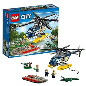 Lego city - 60067 - jeu de construction - la poursuite en hélicoptère pas cher