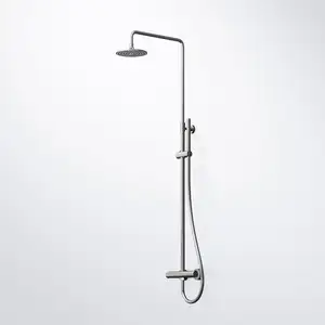 Steinberg 100 Colonne de douche en applique avec mitigeur thermostatiq... pas cher