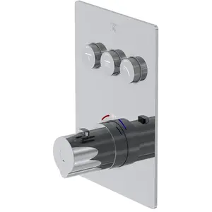 STEINBERG 390 - MITIGEUR THERMOSTATIQUE ENCASTRÉ POUR 3 SORTIES, CHROM pas cher