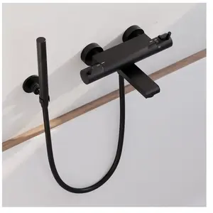 STEINBERG 100 - MITIGEUR THERMOSTATIQUE DE BAIGNOIRE, NOIR MAT 100 317
