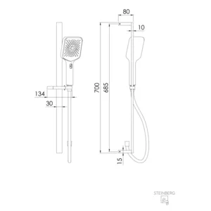 Steinberg 342 Set de douche, 3 jets, 342 1622 BG, pas cher