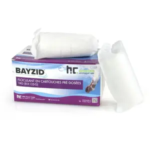 Comparateur de prix : Höfer Chemie 1 kg BAYZID® Cartouches de floculant pré-dosées (8x 125g) (1 x 1 kg)