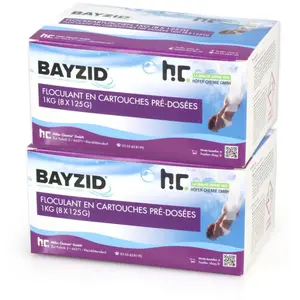 Comparateur de prix : Höfer Chemie 1 kg bayzid® Cartouches de floculant pré-dosées (8x 125g) (1 x 1 kg)