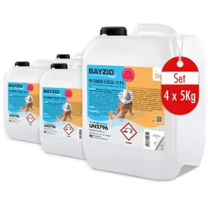 Höfer Chemie 4x 5 kg pH moins liquide 14,9% Bayzid® en bidon de 5 KG pas cher