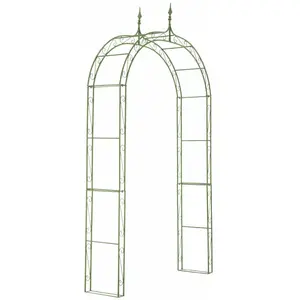 CLP Arche pour plantes grimpantes en métal Vert antique