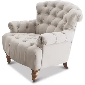 LOBERON Fauteuil Springfield, lin (98 x 98 x 92cm)