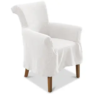 LOBERON Chaise Amherst, blanc (65 x 63 x 89cm)