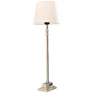 LOBERON Lampe à poser Mayfair, blanc/argenté (69cm) pas cher