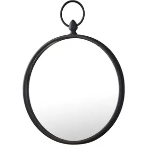 LOBERON Miroir Franton, noir/transparent (35.5cm) pas cher