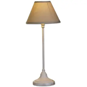 LOBERON Lampe à poser Swindon, beige/blanc vieilli (48cm) pas cher