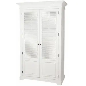LOBERON Armoire Williston, blanc (58 x 120 x 200cm)