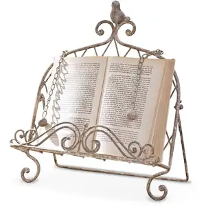 LOBERON Porte livre Fossat - fer - H/L/P env. 38/34 / 24 cm - crème vieilli pas cher