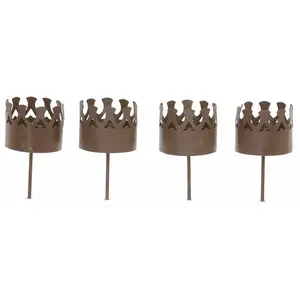 LOBERON Lot de 4 photophores Dina, cuivré (9cm)Vendu parloberon