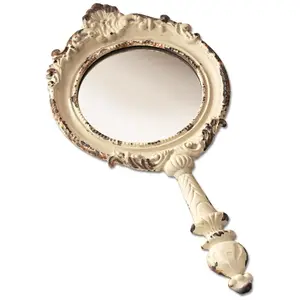 LOBERON Miroir portatif Empuré, crème (2 x 11.5 x 23.5cm) pas cher