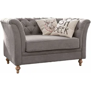 LOBERON Canapé Clères, gris (82 x 132 x 75cm)