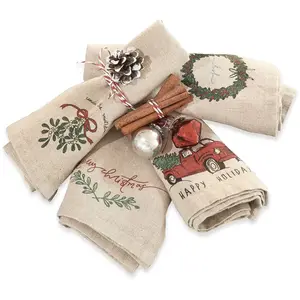 Comparateur de prix : Loberon Lot de 4 serviettes Camon, beige (40 x 40cm)