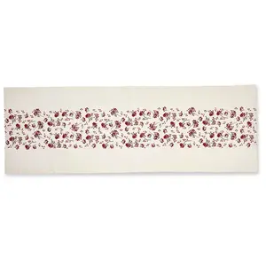 LOBERON Chemin de table Vestré, blanc/rouge (150 x 50cm)Vendu parloberon