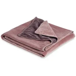 LOBERON Plaid Murs, bordeaux/rose (130 x 170cm) pas cher
