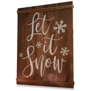 LOBERON Panneau décoratif Verrand, marron/blanc (2.5 x 46 x 61cm) pas cher