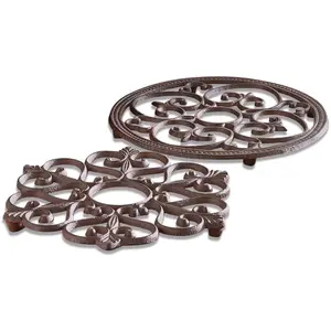 Comparateur de prix : Loberon Lot de 2 dessous de plats Gratton, marron vieilli (1.5cm)