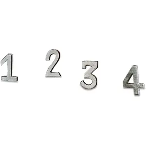 LOBERON Lot de 4 pin’s décoratifs Marfino, argenté (5cm) pas cher