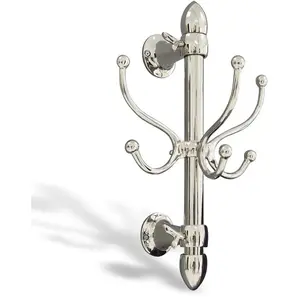 Loberon Patère Anthé - Aluminium - H/L/P env. 45/28 / 24 cm - Couleur Argent, argenté
