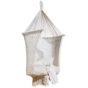 Loberon Fauteuil à suspendre Raffaelle, blanc (100 x 80 x 130cm)
