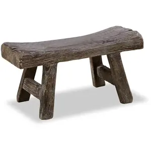 LOBERON Tabouret Cadoc, marron (15 x 40 x 20cm) pas cher