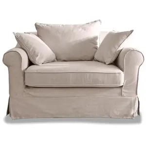 LOBERON Fauteuil Folsom, lin (97 x 132 x 77cm)