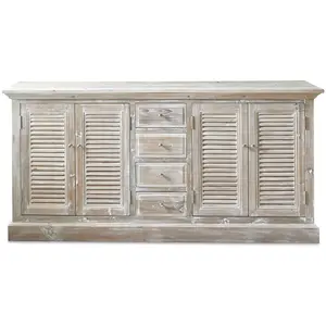 LOBERON Commode Houston, marron vieilli (45 x 180 x 86cm) pas cher