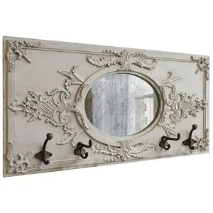 LOBERON Portemanteau Béatrice, marron vieilli (10 x 71 x 37cm) pas cher