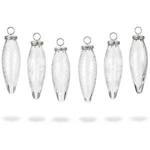 Comparateur de prix : Loberon Lot de 6 décorations de Noël Loulay, transparent (12.5cm)