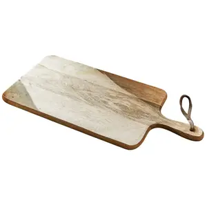 Loberon Planche à découper Widar, marron vieilli (1.5 x 25 x 52cm) pas cher