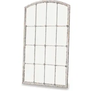 LOBERON Miroir Tobiah, blanc vieilli (4 x 75.5 x 138.5cm)