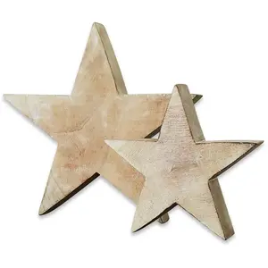 Comparateur de prix : LOBERON Lot de 2 étoiles Dunino, beige vieilli (4 x 30 x 30cm)