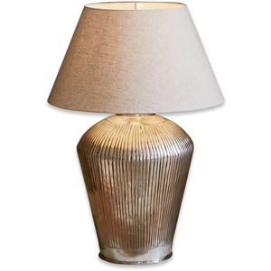 LOBERON Lampe à poser Caulières, crème/argenté vieilli (66cm) pas cher