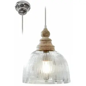 LOBERON Suspension Lezáun, transparent/marron (33cm)